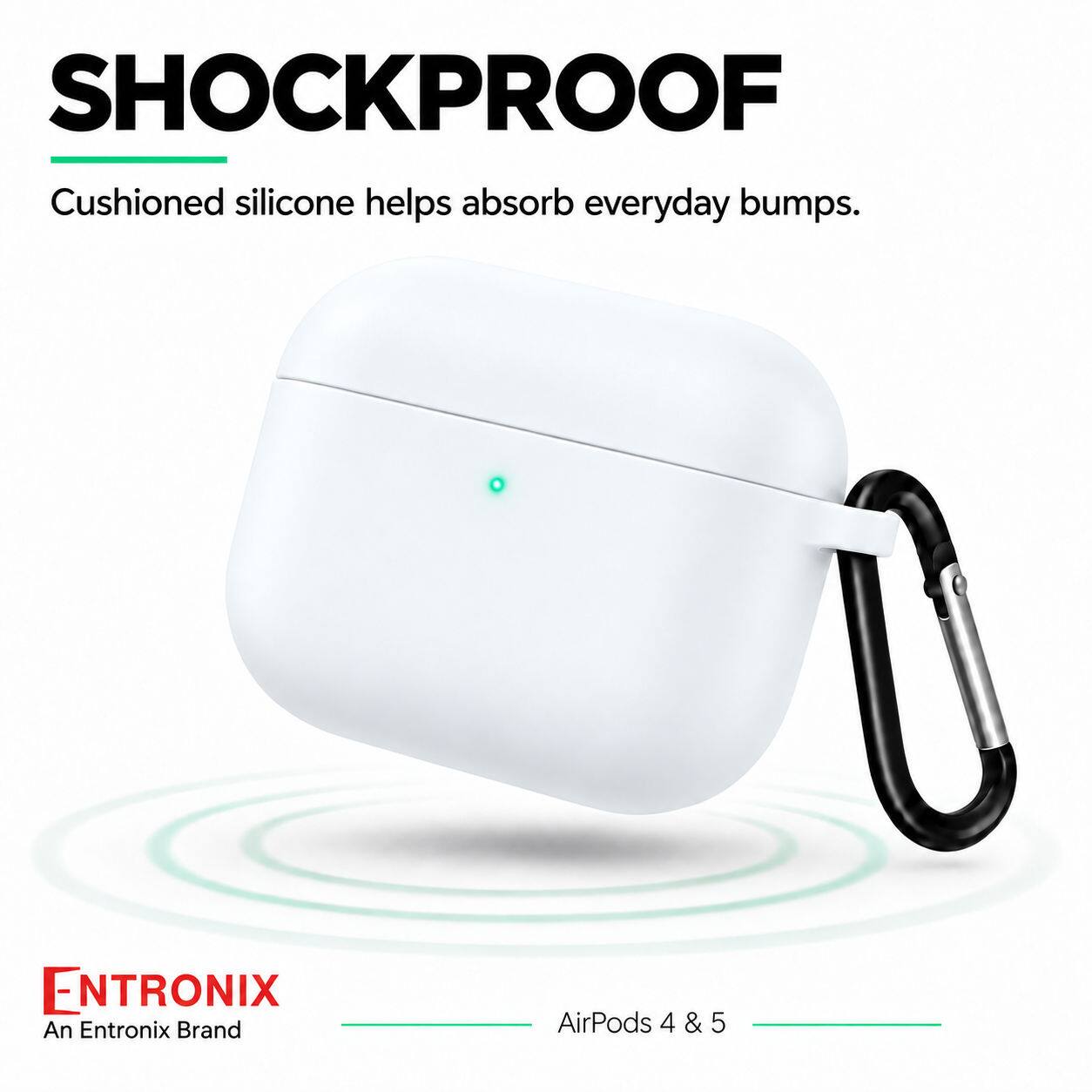 Entronix Soft Touch Liquid Silicone Case for AirPods 4th/ 5th ...