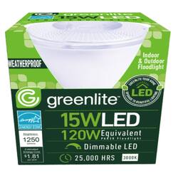 Greenlight - Greenlite PAR38 E26 (Medium) LED Floodlight Bulb Bright White 120 Watt Equivalence 1 pk