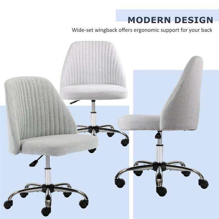 MODERN DESIGN  
Wide-set wingback offers ergonomic support for your back