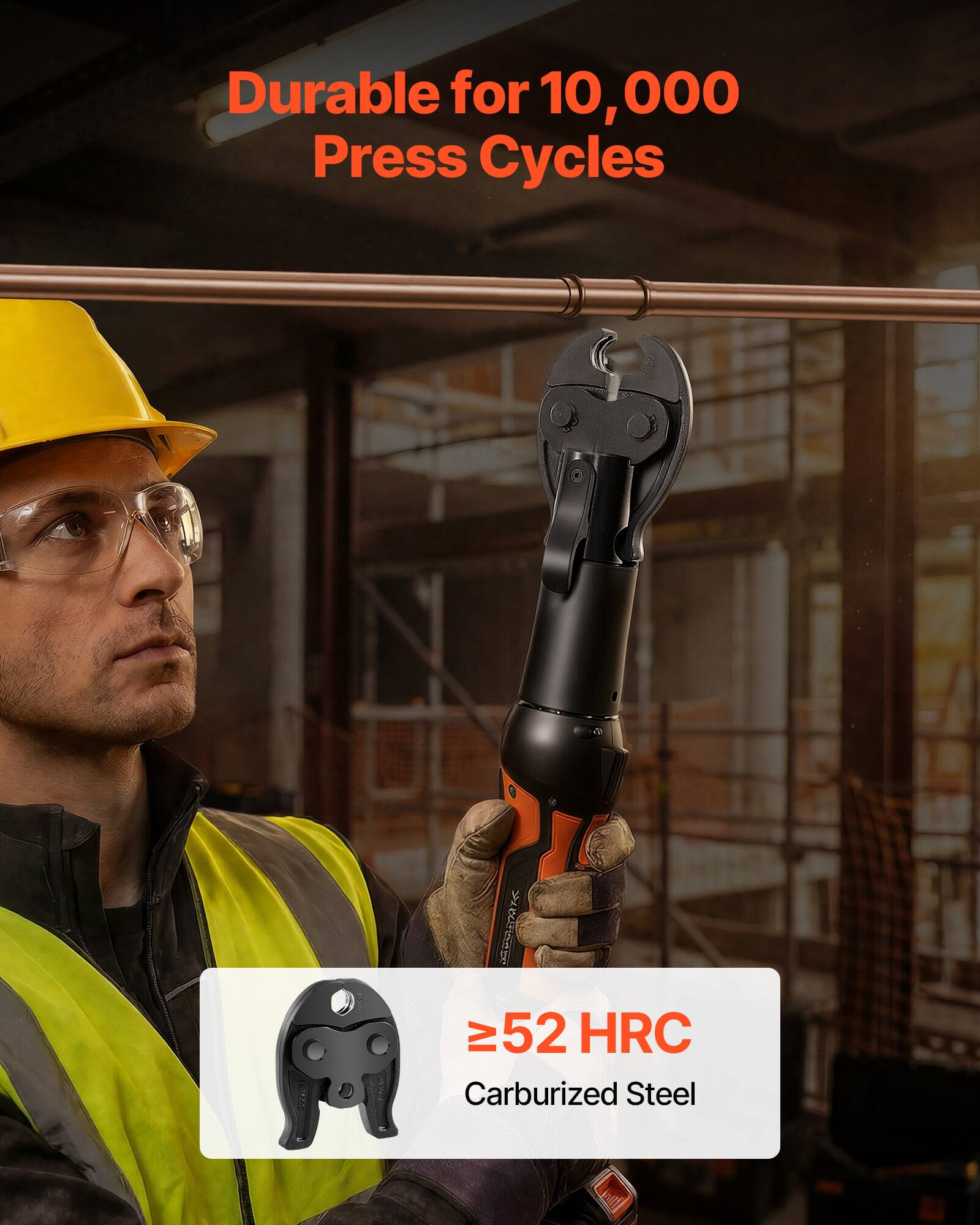 Durable for 10,000 Press Cycles

≥52 HRC Carburized Steel