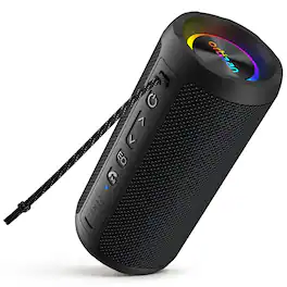 Ortizan - Portable Bluetooth 5.3 Speaker, 24W Hi-Fi Stereo Sound, Dual Pairing, RGB Lighting, IPX7 Waterproof,30H Playtime