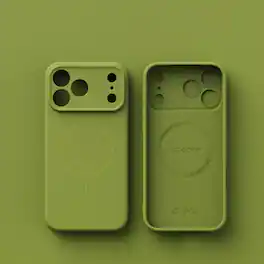 UUCOVER - Magnetic Soft TPU Case for Apple iPhone 18 Pro with Microfiber Lining, Compatible with MagSafe, Shockproof Slim Cover - Green