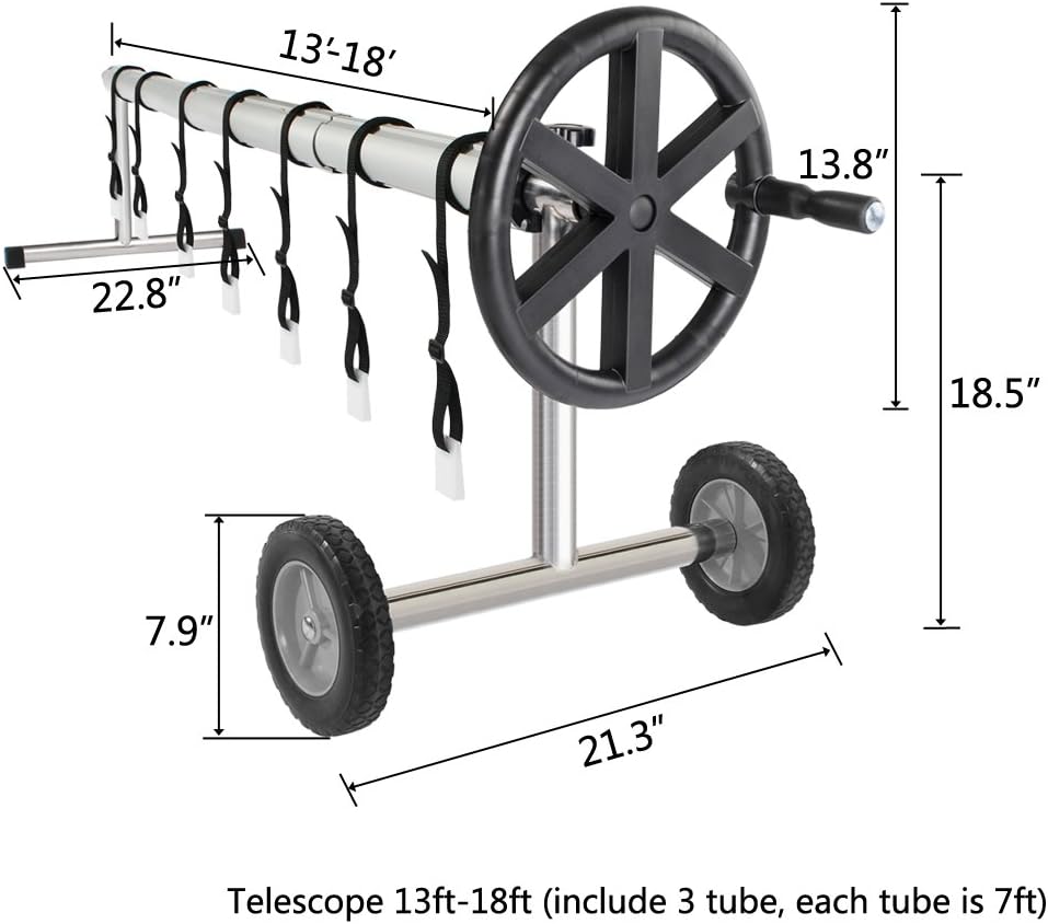13'-18'  
13.8"  
22.8"  
18.5"  
7.9"  
21.3"  

Telescope 13ft-18ft (include 3 tube, each tube is 7ft)