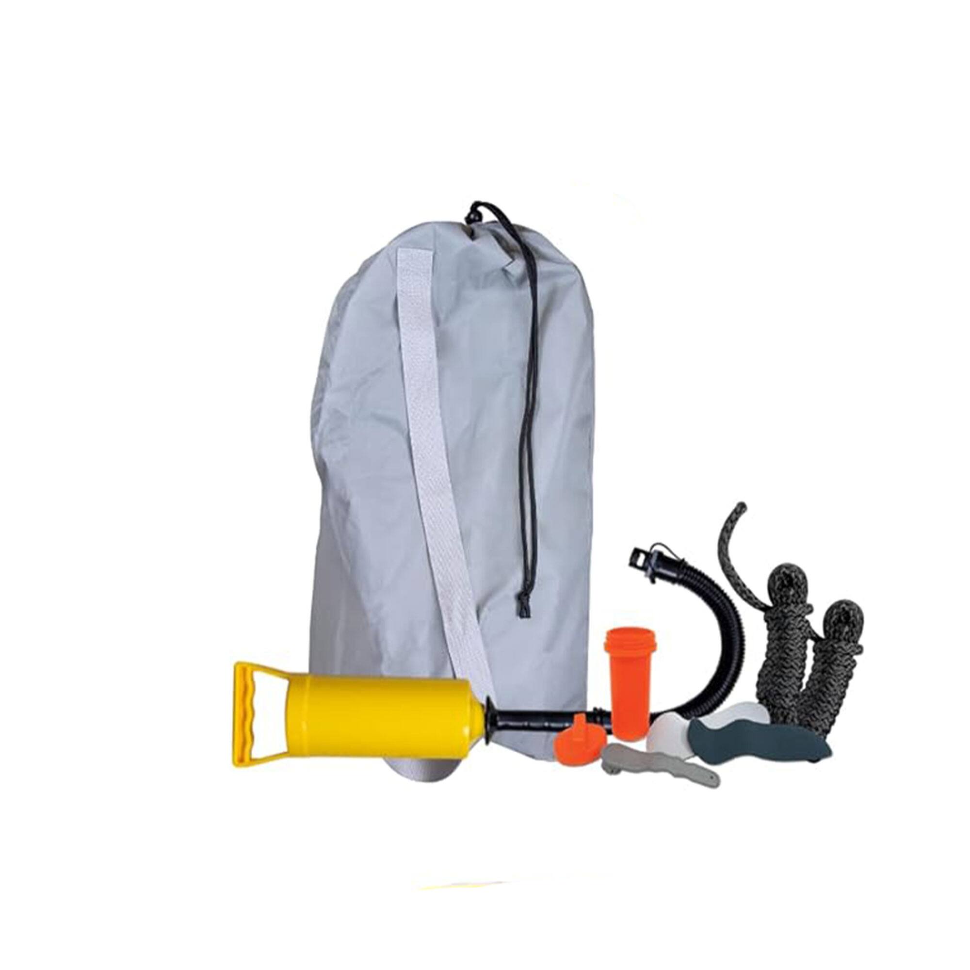 Alt View 8. Solstice - Solstice Inflatable Pup Plank Mini Dog Ramp Water Float Ladder Step, Multicolor - Gray / yellow.