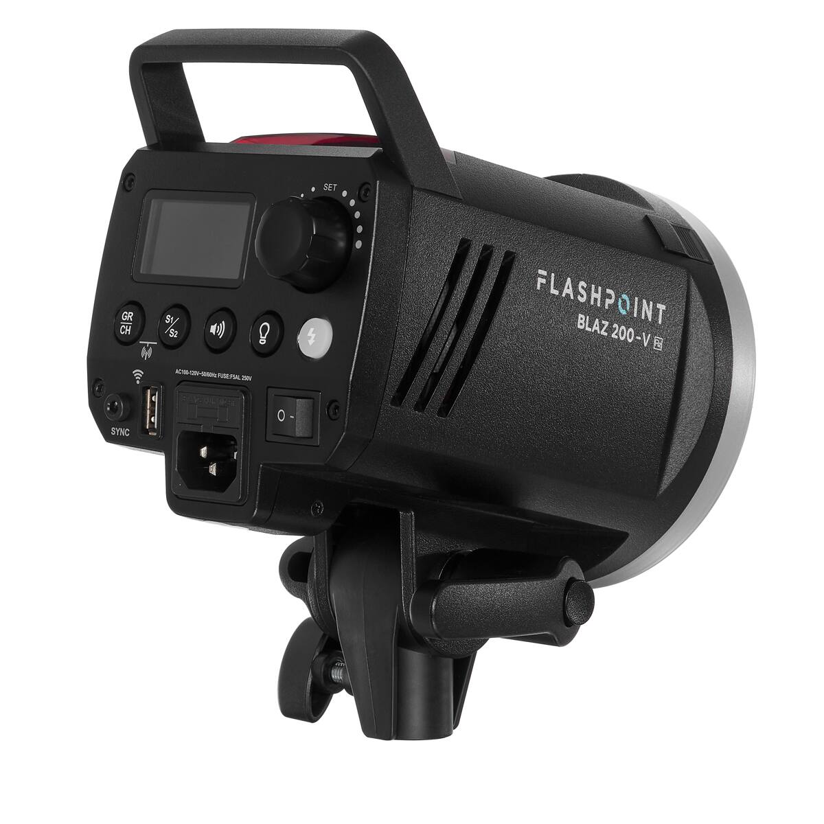 SET @ GR 1 CH % St 8 M AT-C - - nUe T 20 4 FLASHPOINT BLAZ 200-V B SYNC 0