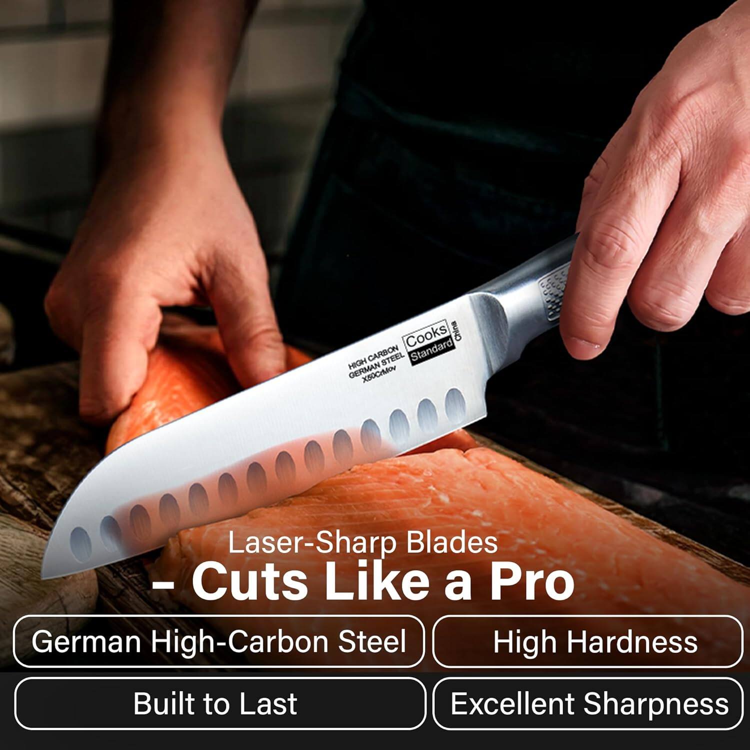Cooks China CARBON STEEL Standard HIGH GERMAN XSOCMMov Laser-Sharp Blades - Cuts Like a Pro

German High-Carbon Steel
High Hardness
Built to Last
Excellent Sharpness