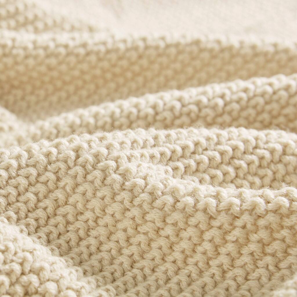 Alt View 5. Gracie Mills - Gracie Mills Lessie Knit Cottage Throw Blanket - Ivory.