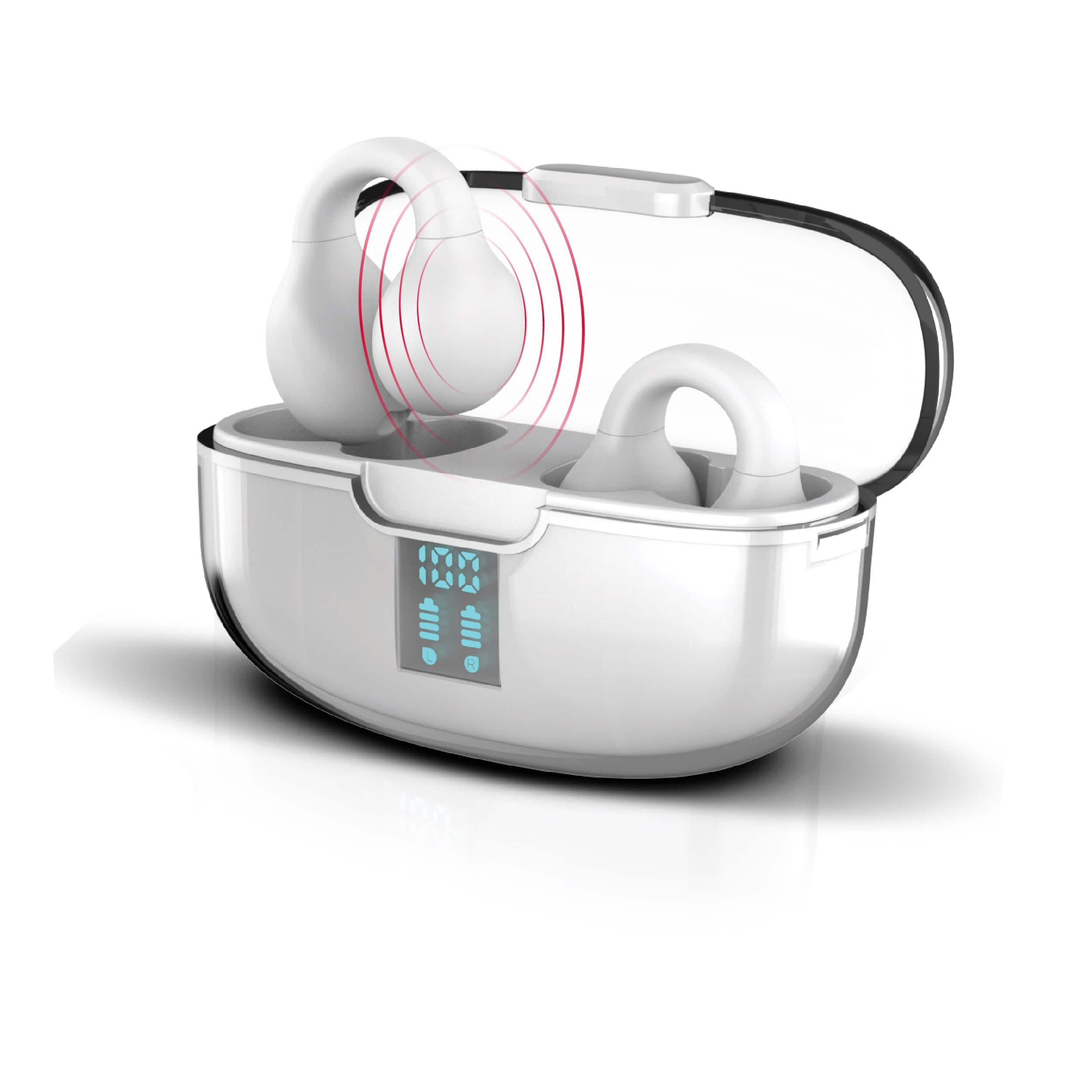 RCA - Wave-66 True Wireless Earbuds, 20H Playtime, Hi-Res Audio, Big Bass - White