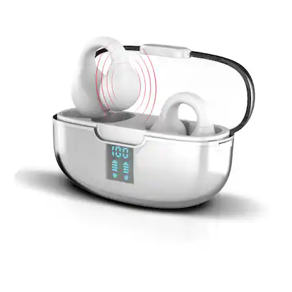 Front. RCA - Wave-66 True Wireless Earbuds, 20H Playtime, Hi-Res Audio, Big Bass - White.