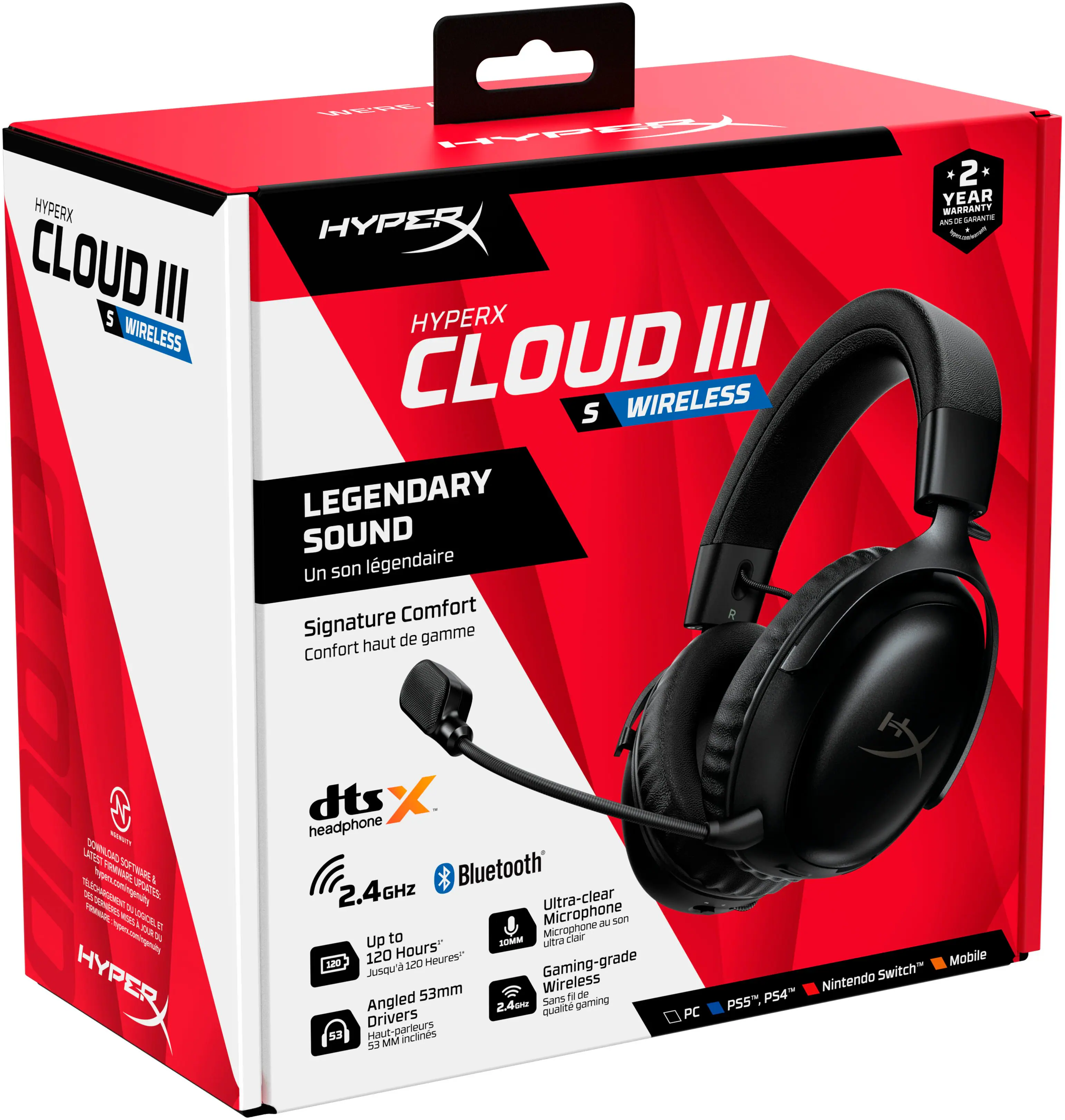 HyperX Cloud III 5 Wireless Legendary Sound Signature Comfort High-end Gaming Headphones with a 2-Year Warranty.