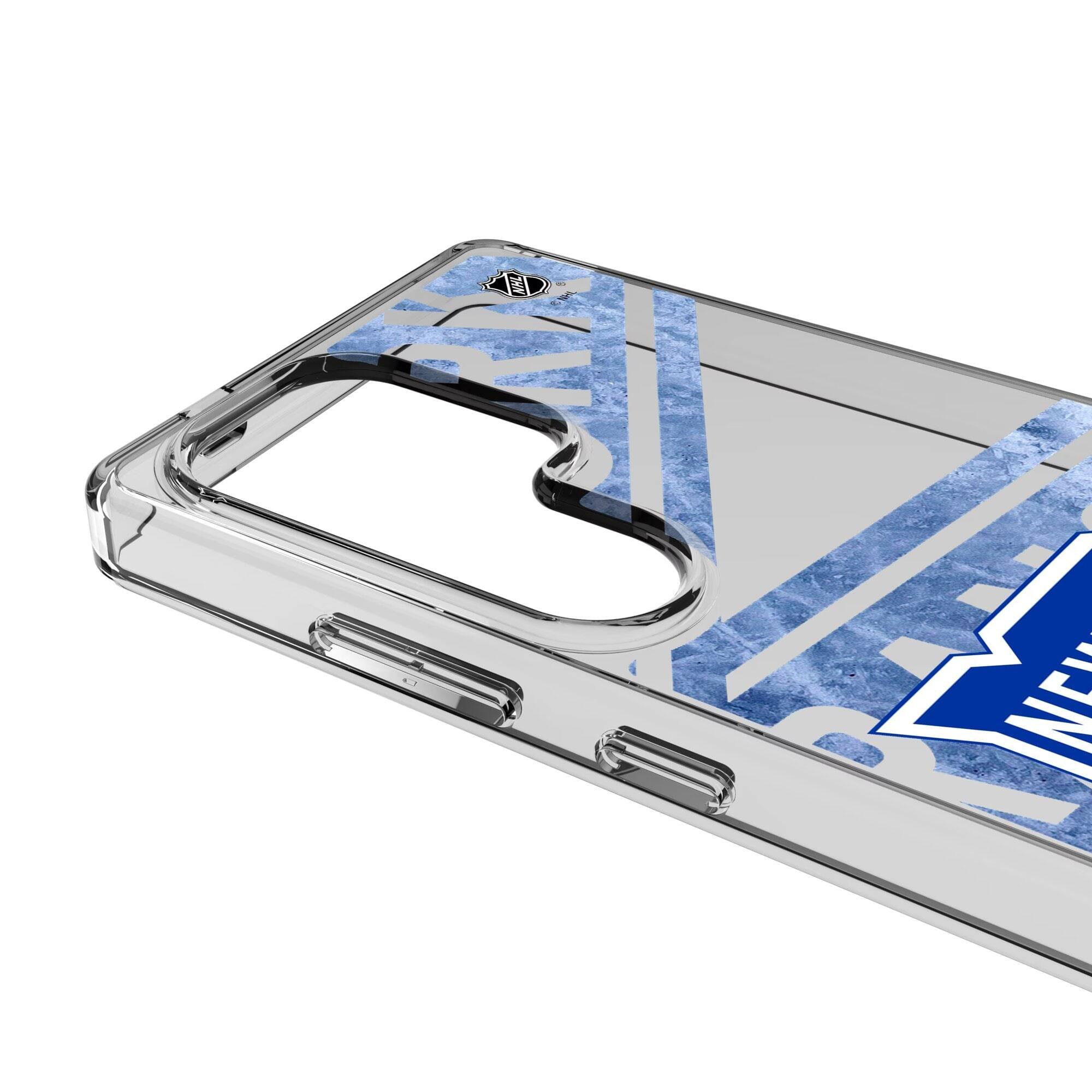 Alt View 2. Keyscaper - New York Rangers Galaxy Clear Ice Case - S25 - Multicolor.