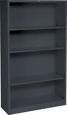 Front. HON - Brigade 59"H 4-Shelf Bookcase - Charcoal.