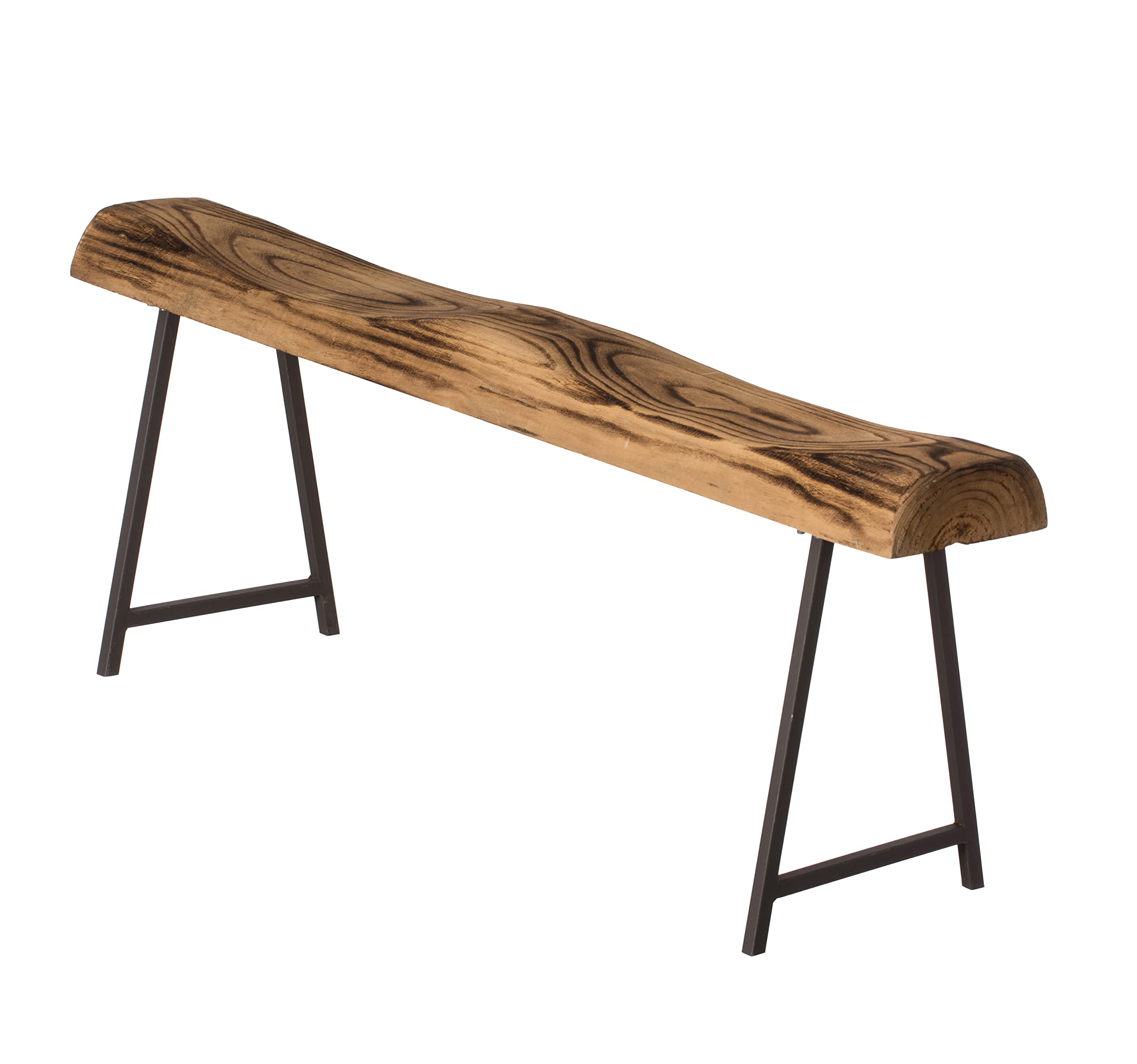 Front. Fabibe - Farmhouse Wood Bench Natural Rustic Carved Accent Entryway, Indoor - Default.