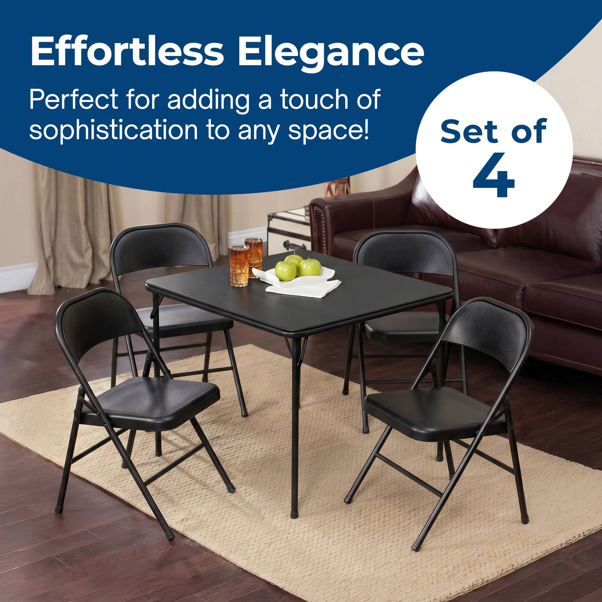 Effortless Elegance  
Perfect for adding a touch of sophistication to any space!  
Set of 4