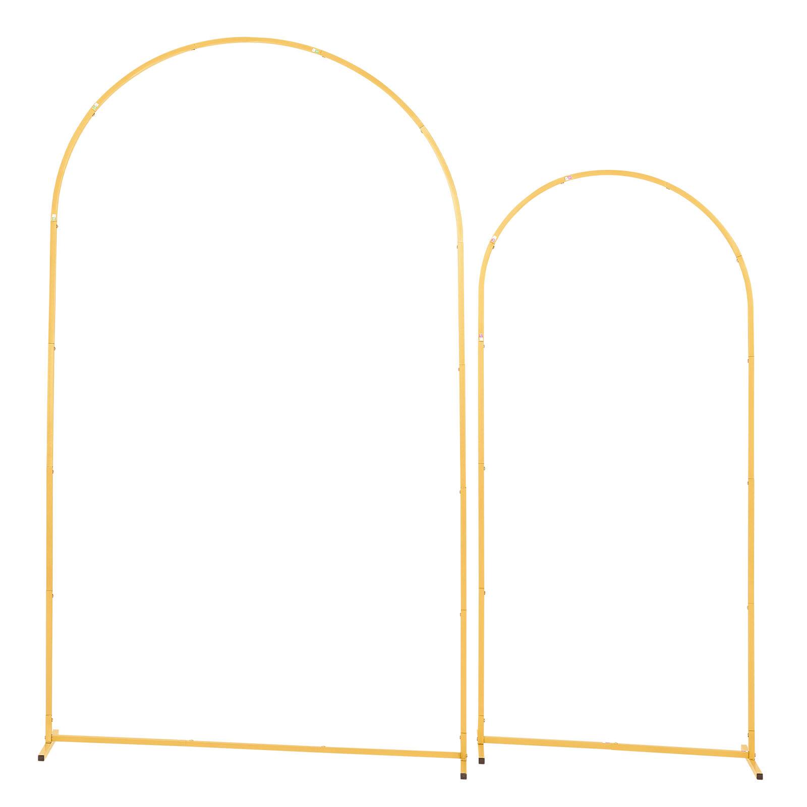 Alt View 5. VEVOR - Arch Backdrop Stand, Set of 2, 7.2 ft and 6 ft, Stable Structure, Easy Assembly, Gold Metal Arch Backdrop Stand - Gold.