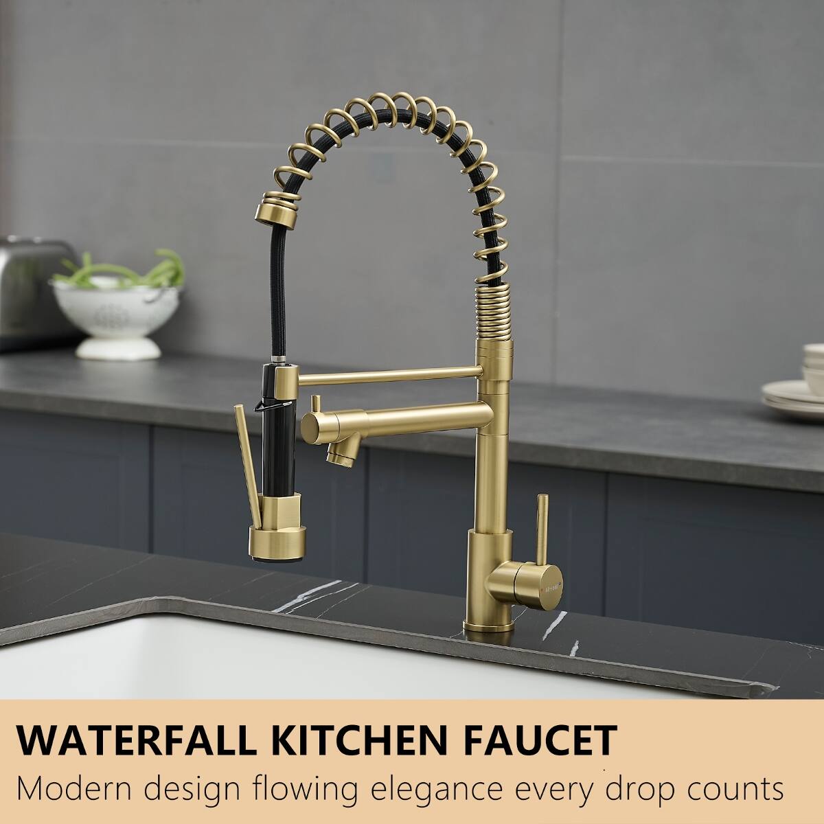 WATERFALL KITCHEN FAUCET  
Modern design flowing elegance every drop counts