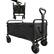 Front. Bestier - Bestier Folding Collapsible Wagon Utility Camping Cart W/Wheels & Adjustable Handle - Black.