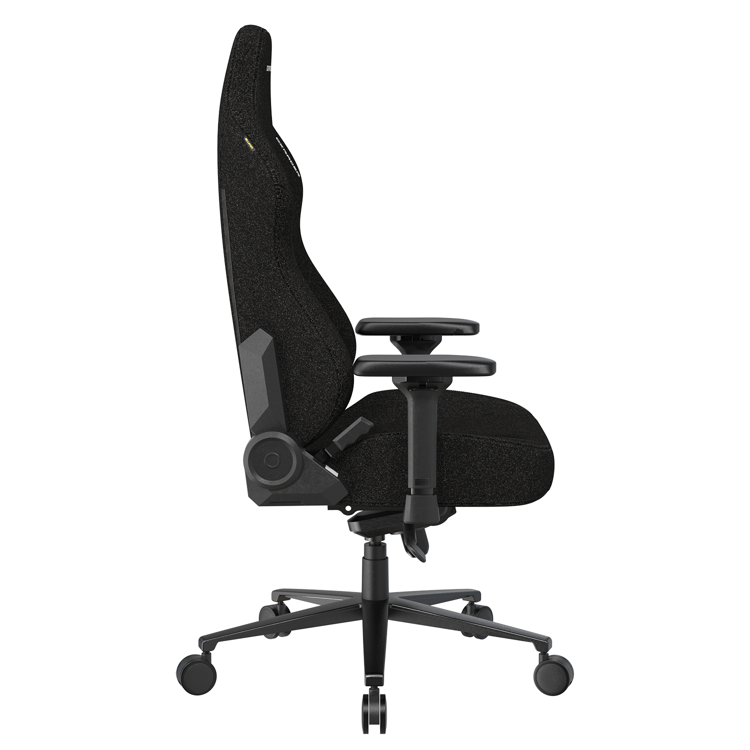 Left. DXRacer - DXRacer Craft Series Large Gaming Chair – Fabric Black, Ergonomic Recliner with 4D Armrests & Magnetic Headrest - Black.
