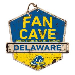 Jardine - Delaware Fightin' Hens 20'' x 20'' Fan Cave Badge Sign - Blue