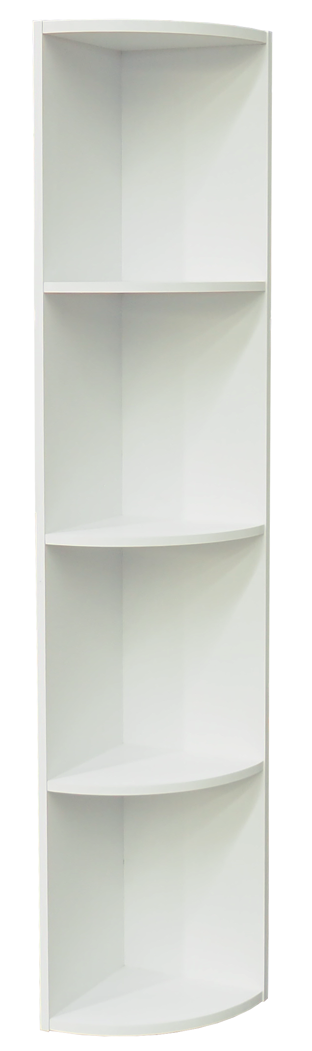 Back. Kings Brand Furniture - Kings Brand Furniture Harlice 4-Shelf Corner Bookcase - White.