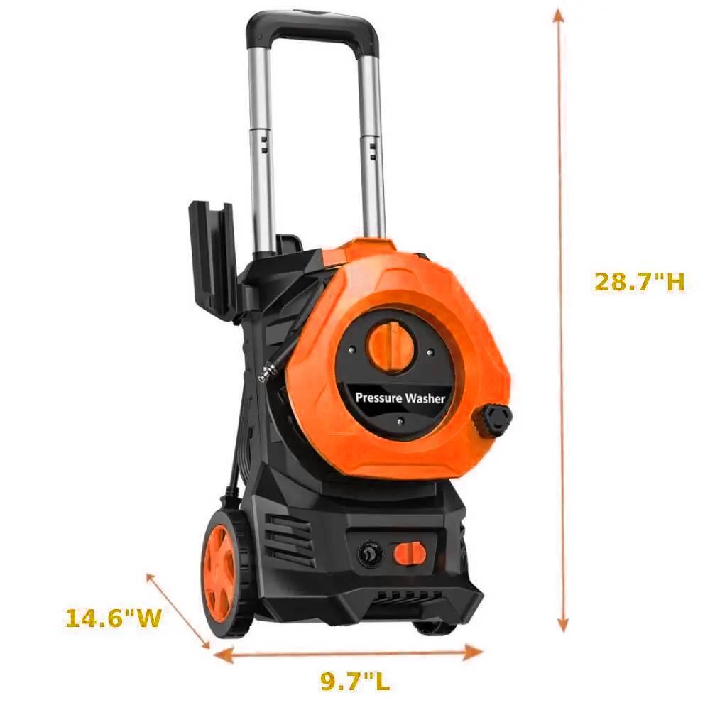 28.7" H Pressure Washer 14.6" W 9.7" L