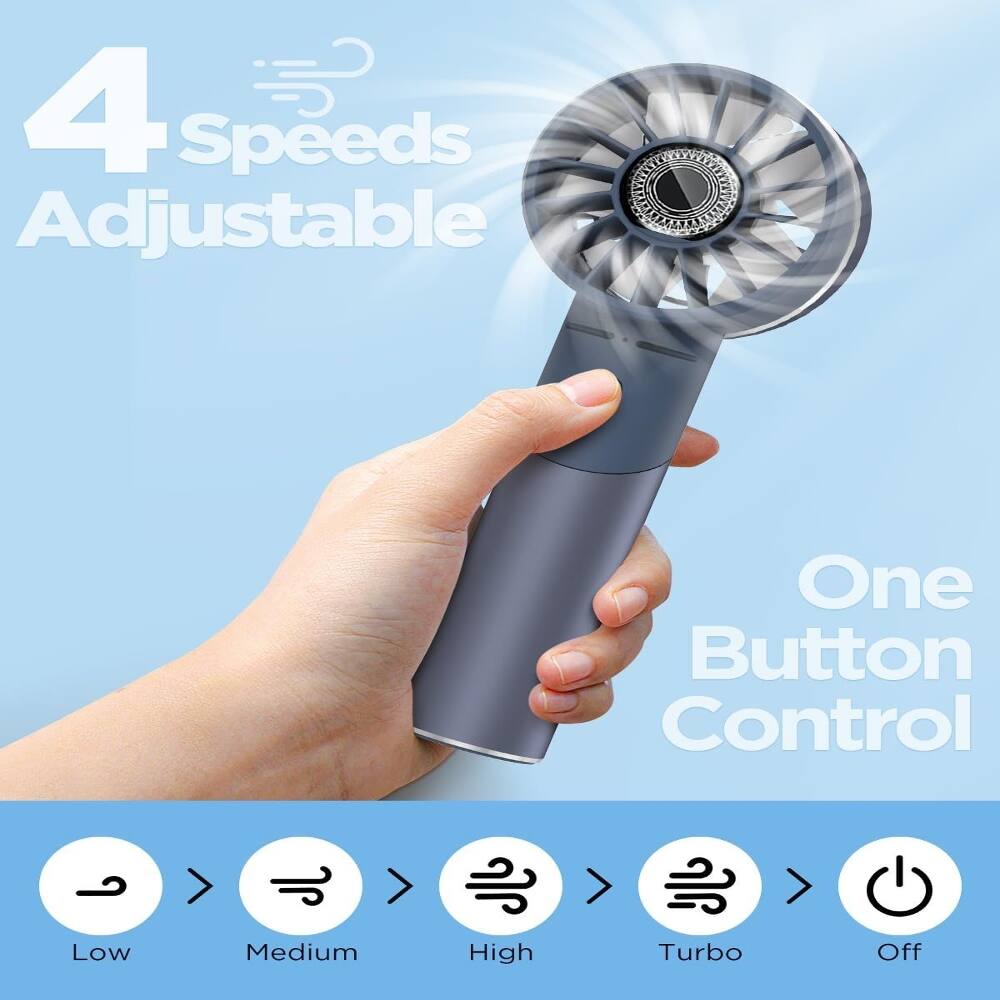 4 Speeds Adjustable One Button Control Low Medium High Turbo Off