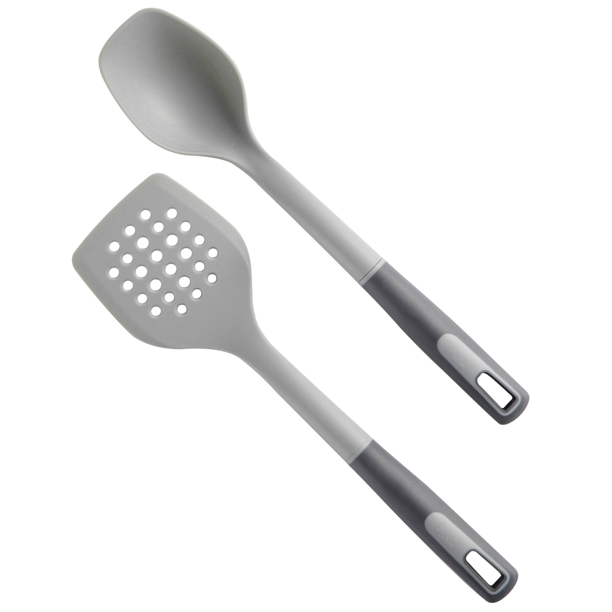 Alt View 2. Gibson - Oster Clairborne 7 Piece Nonstick Aluminum Cookware and Kitchen Tool Set in Linen - Charcoal.