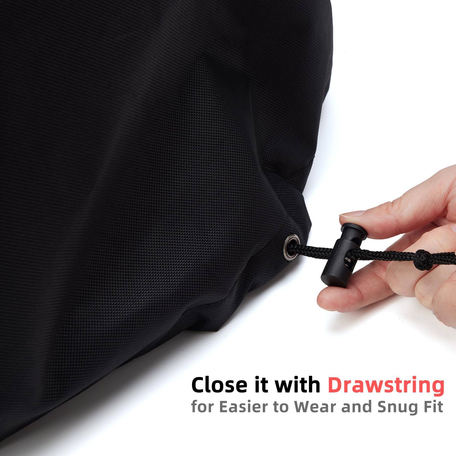 Close it with Drawstring for Easier to Wear and Snug Fit
