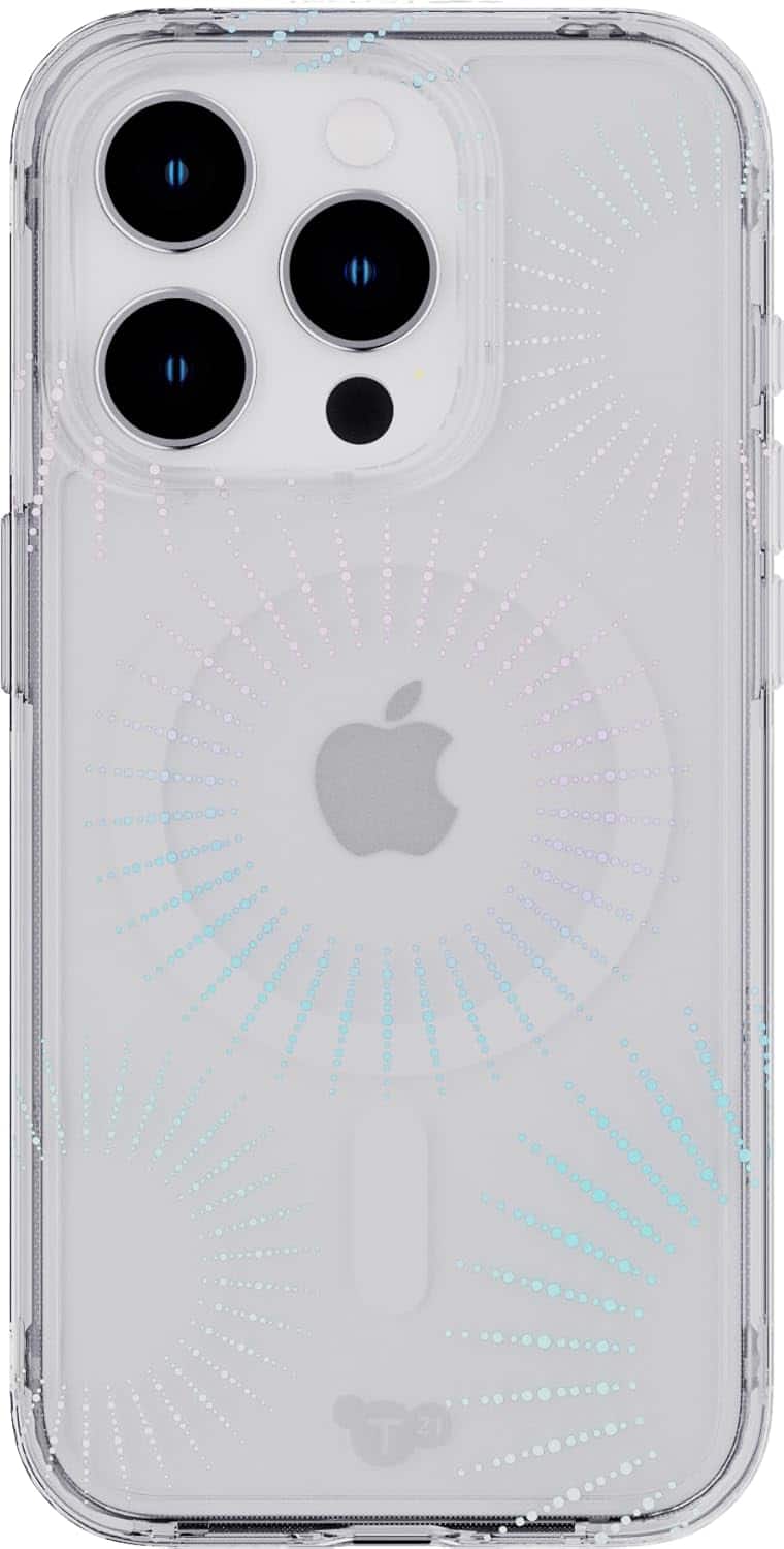 Tech21 - Evo Sparkle case for iPhone 15 Pro - Lunar Clear