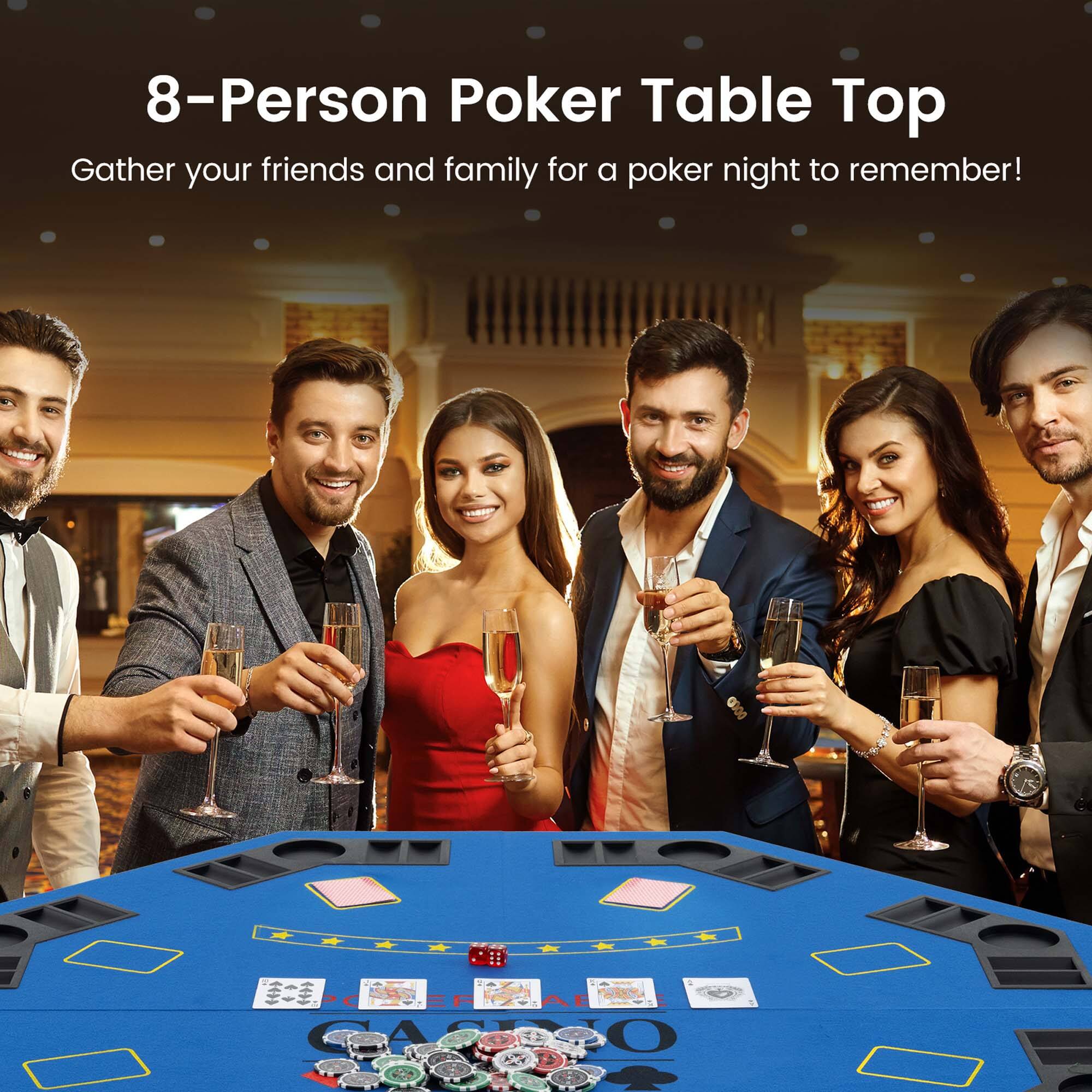 8-Person Poker Table Top
Gather your friends and family for a poker night to remember!