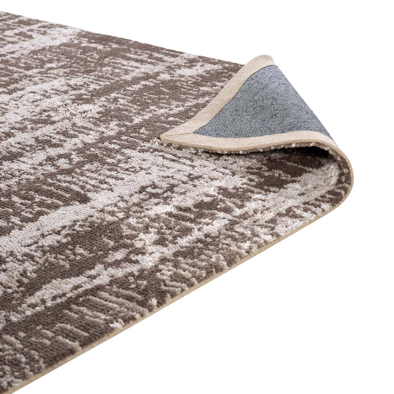 Alt View 2. Modway - Darja Distressed Rustic Modern Area Rug - Light and Dark Tan.