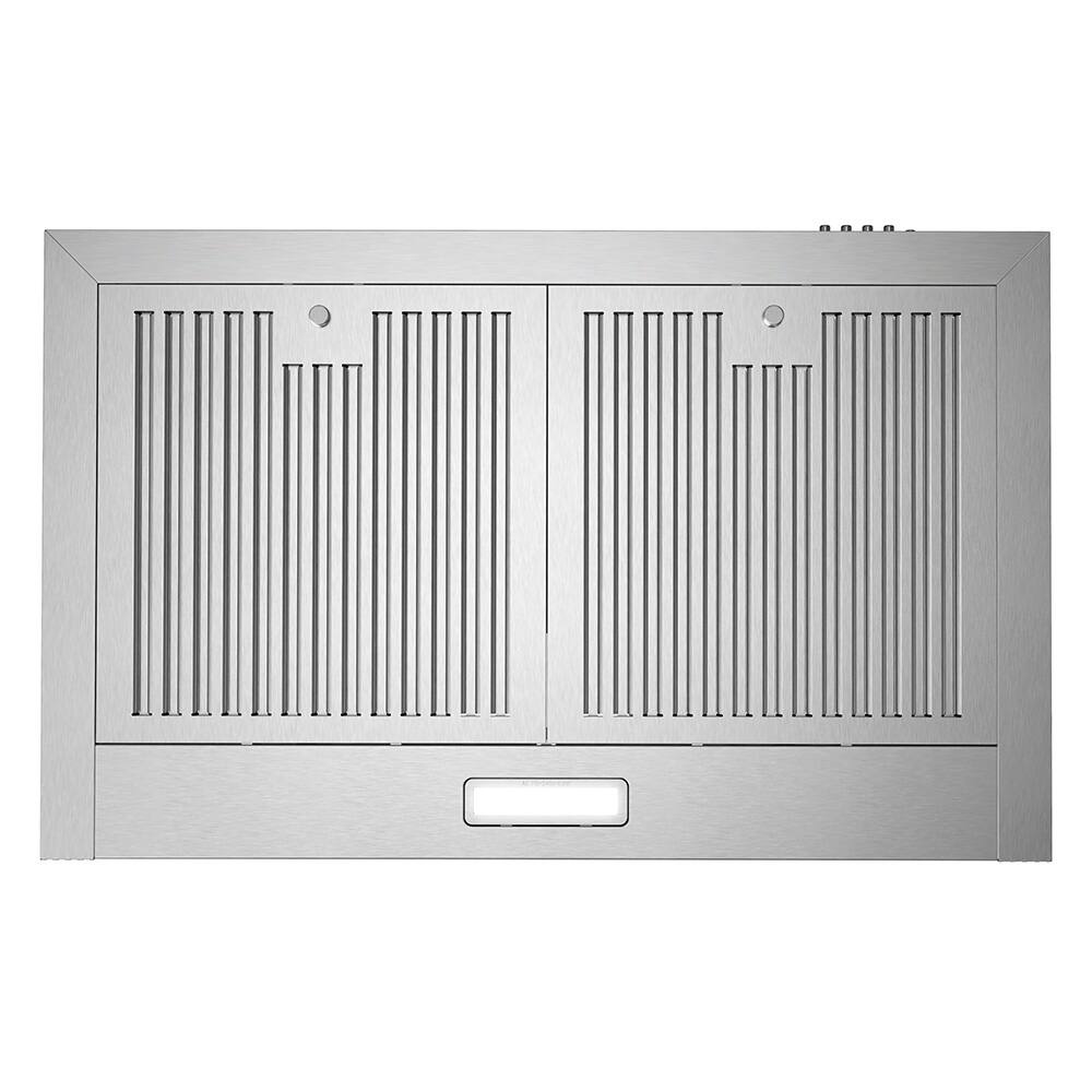 Alt View 8. Streamline - 30 in. Fermi Ducted Wall Mount 220 CFM Range Hood, Baffle Filters, Push Button Control, LED Light - Brushed Stainless Steel.