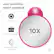 LED LIGHTED SPOT MIRROR
- On/Off Button
- Compact & Portable
- 3 Patented Retractable Suction Cups
- 10X
- Pink Finish