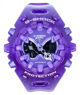 Casio - G-Shock Resin Strap Analog Digital Dial Quartz GA-V01SKE-6A 200M Mens Watch - Purple