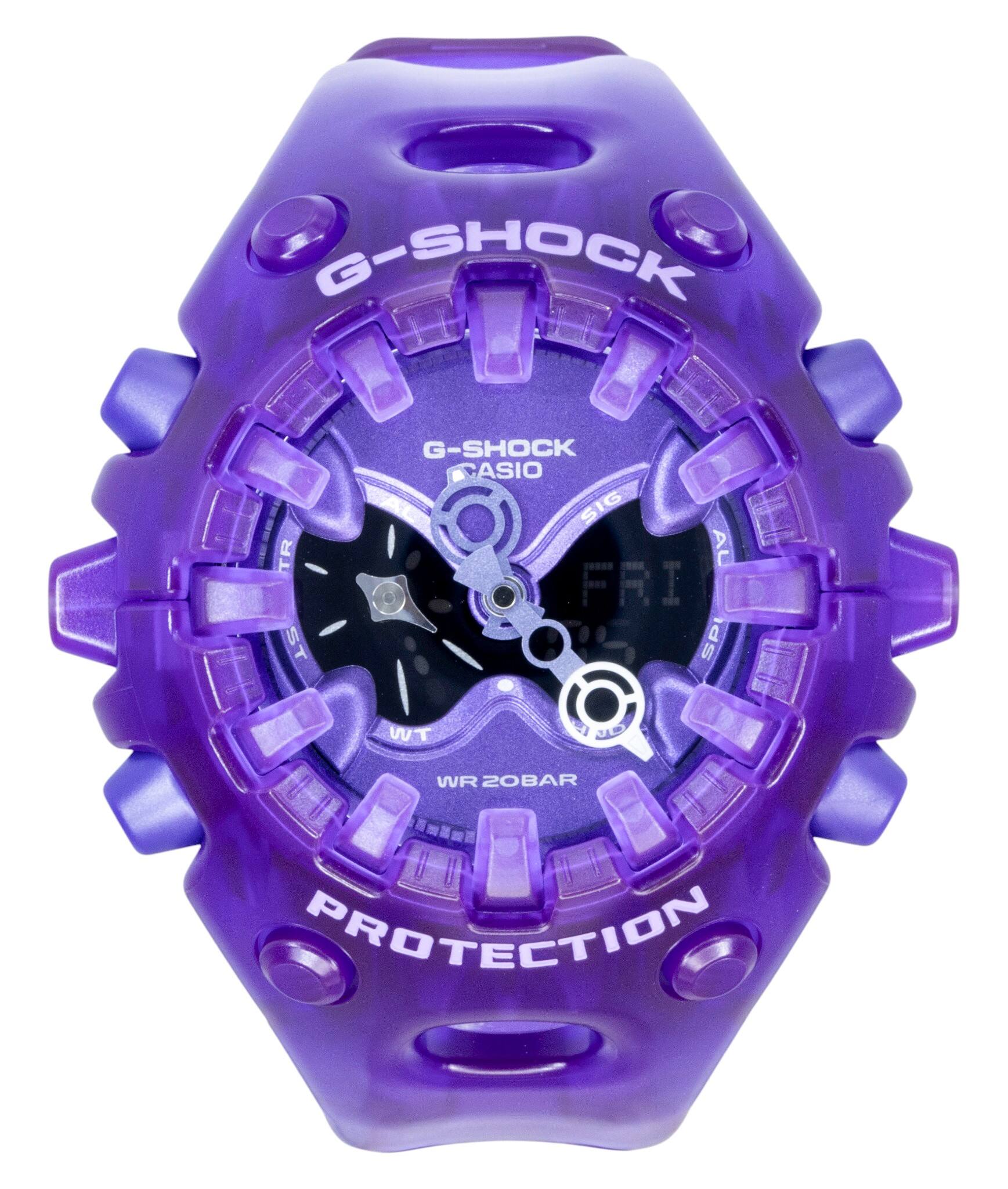 Casio - G-Shock Resin Strap Analog Digital Dial Quartz GA-V01SKE-6A 200M Mens Watch - Purple