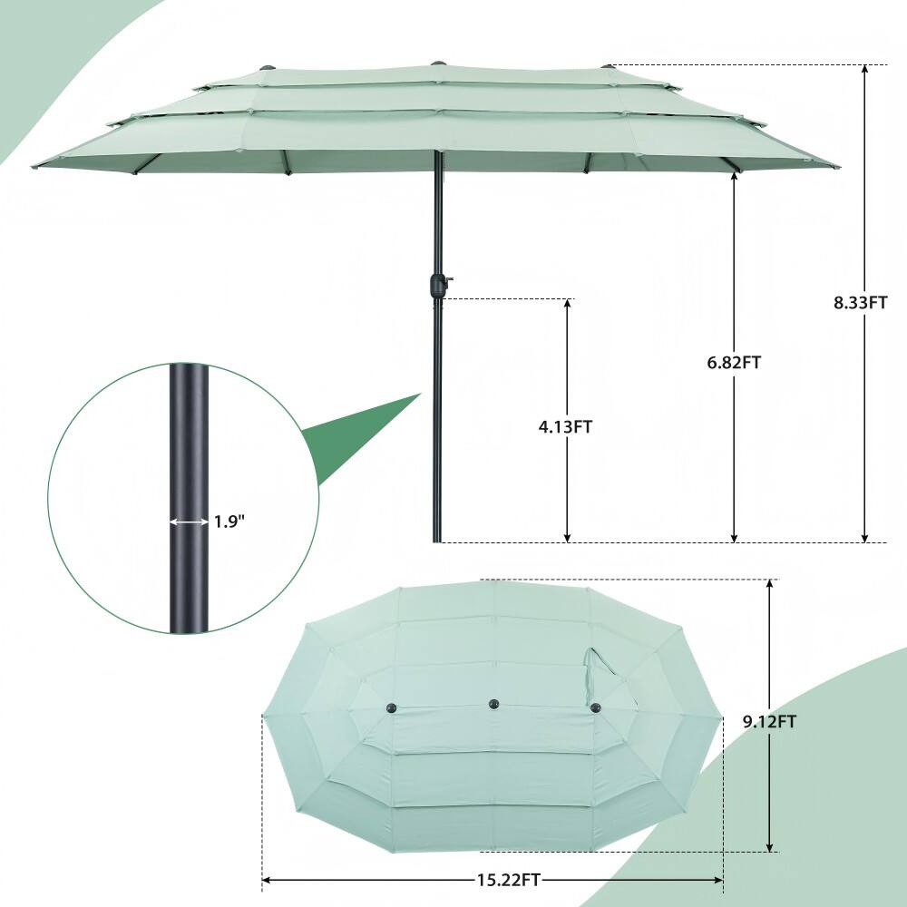 1.9", 4.13FT, 6.82FT, 8.33FT, 9.12FT, 15.22FT
