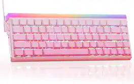 AULA - Hero68 HE 60-Key Wired Hall Effect Gaming Keyboard, RGB, Rapid Trigger and Response, Adjustable Actuation - Pink