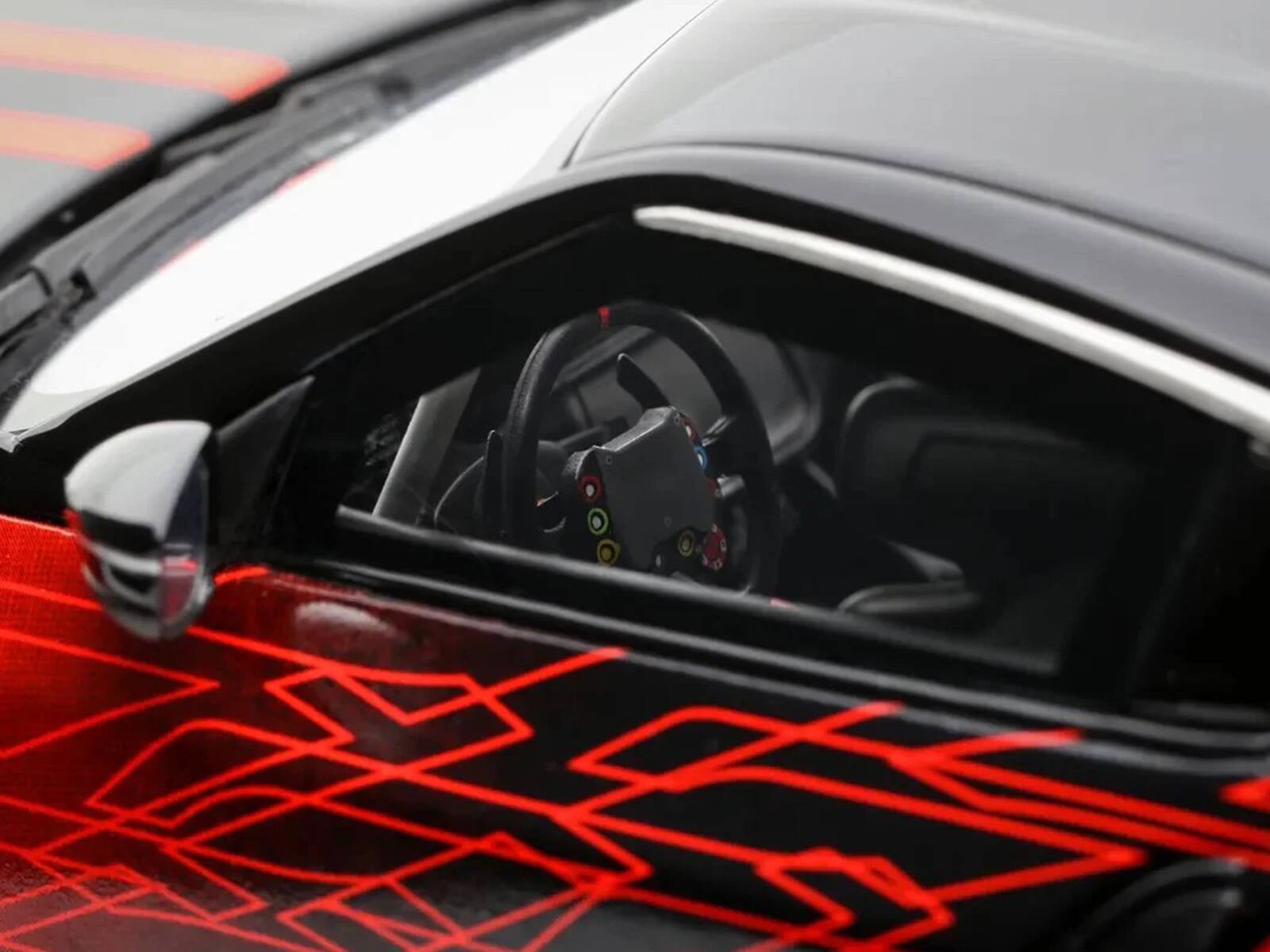 Alt View 1. Otto Mobile - 2022 Nissan Z GT4 #23 Black with Red Graphics "2022 SEMA Show" 1/18 Model Car by Otto Mobile.