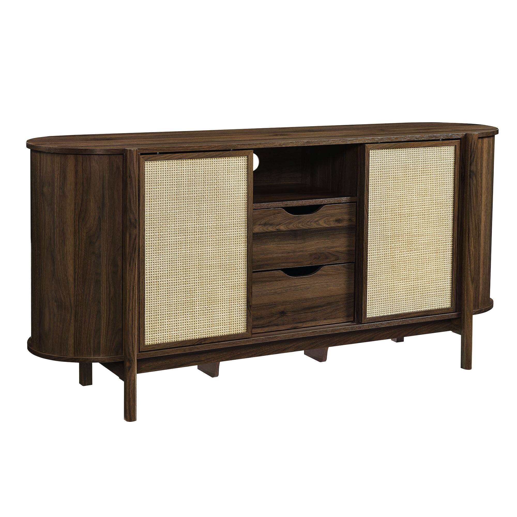 Angle. Modway - Reid 63" Curved Sideboard by Modway - Walnut.