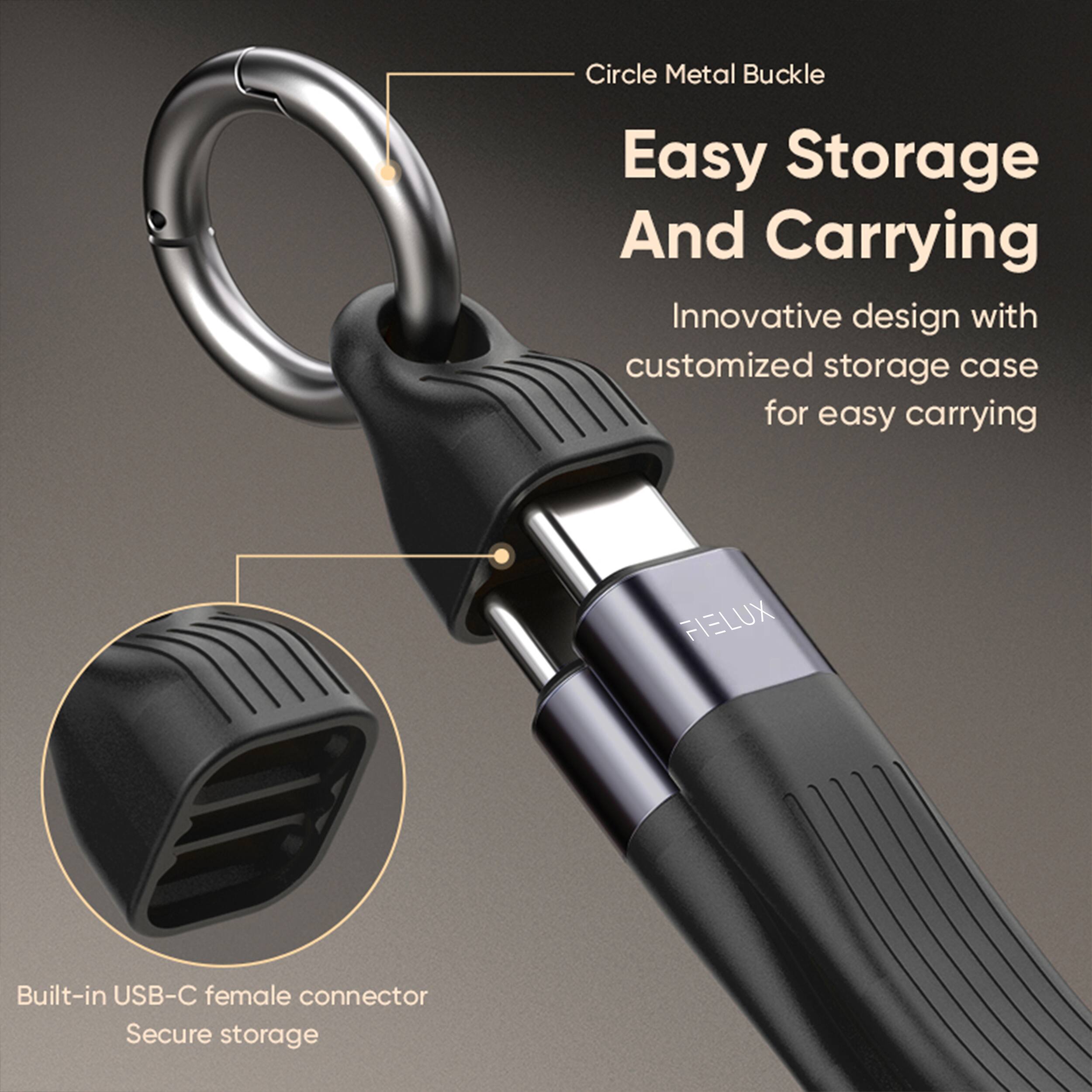 Circle Metal Buckle

Easy Storage And Carrying

Innovative design with customized storage case for easy carrying

Built-in USB-C female connector

Secure storage