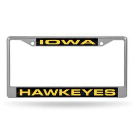 Rico Industries - Iowa Hawkeyes Chrome Metal Laser Cut License Plate Frame - Multi