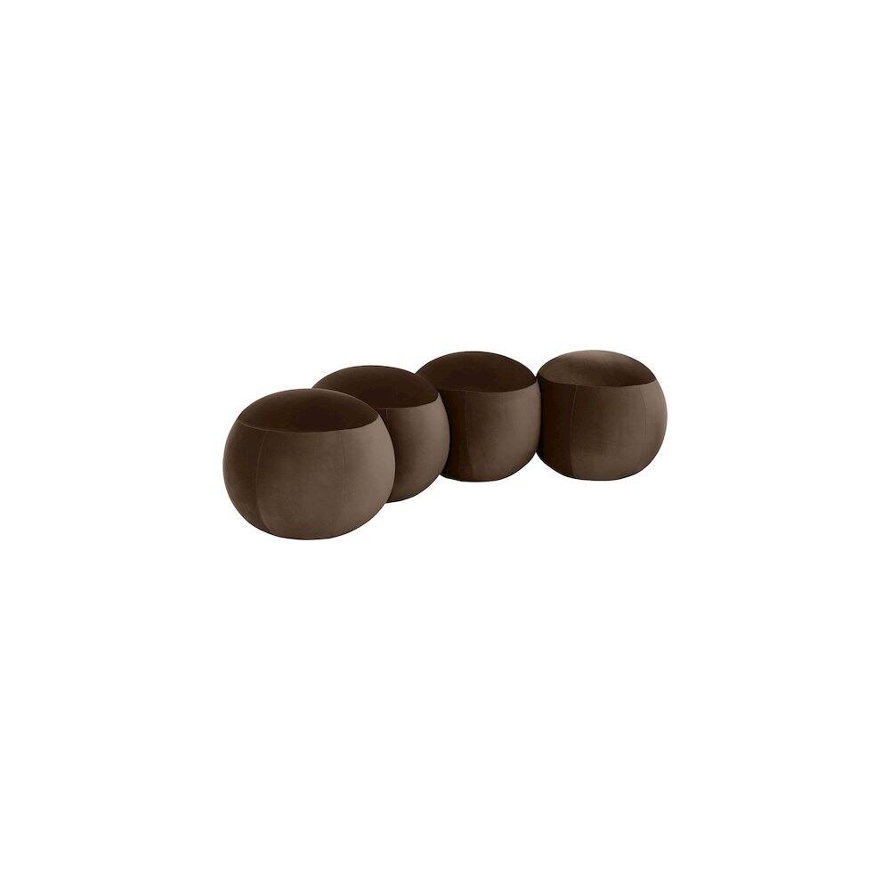 Alt View 2. Meridian Furniture - Apollo Brown Velvet Bench - Brown.