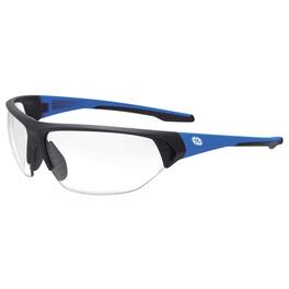 General Electric - 06 Series Anti-Fog Impact-Resistant Safety Glasses Clear Lens Black/Blue Frame 1 pk - Black | Blue