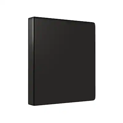 Front. Staples - 1" 3-Ring View Binders, 12/Pack - Black.