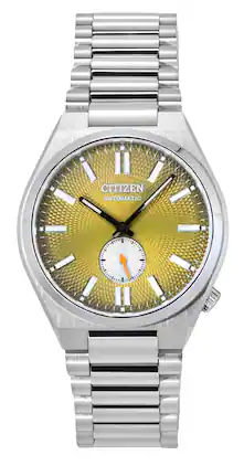 Citizen - Tsuyosa Small Second Stainless Steel Textured Dial Automatic NK5010-51X Men's Watch - Green