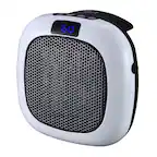 Front. Good Housekeeping - Good Housekeeping Wall-Mount Indoor Mini Space Heater w/ Thermostat, 750W, White - White.
