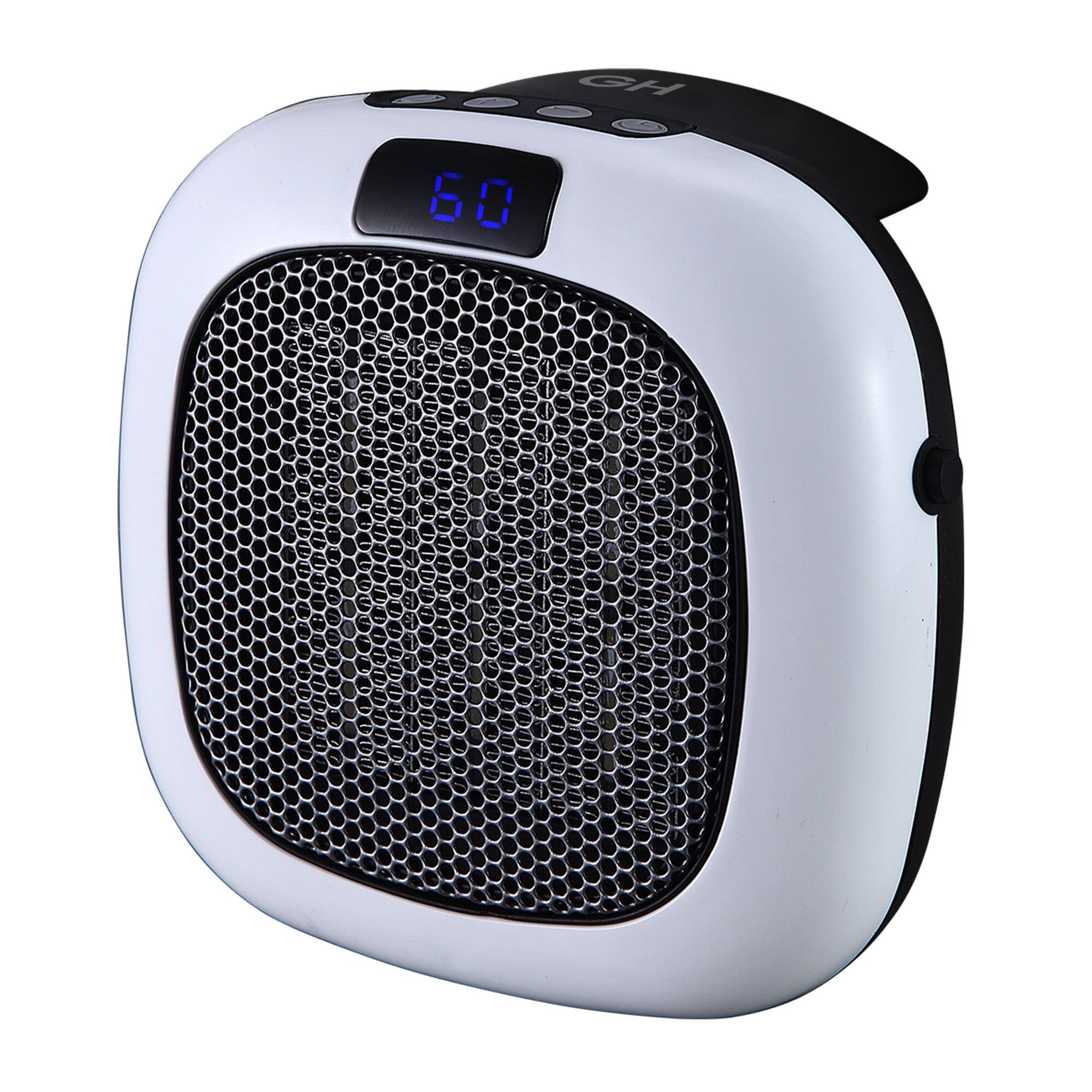 Front. Good Housekeeping - Good Housekeeping Wall-Mount Indoor Mini Space Heater w/ Thermostat, 750W, White - White.