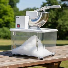Forest'nSky - Commercial Ice Crusher - 661 lb/h, 350W 4-Blade 1400RPM, 11 Gal Storage - White