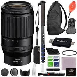 Nikon - Nikkor Z 70-180mm f/2.8 Telephoto Zoom Lens for Z Series w/ Advanced Accessory Bundle (Black) | 20120 | 70-180mm - Black