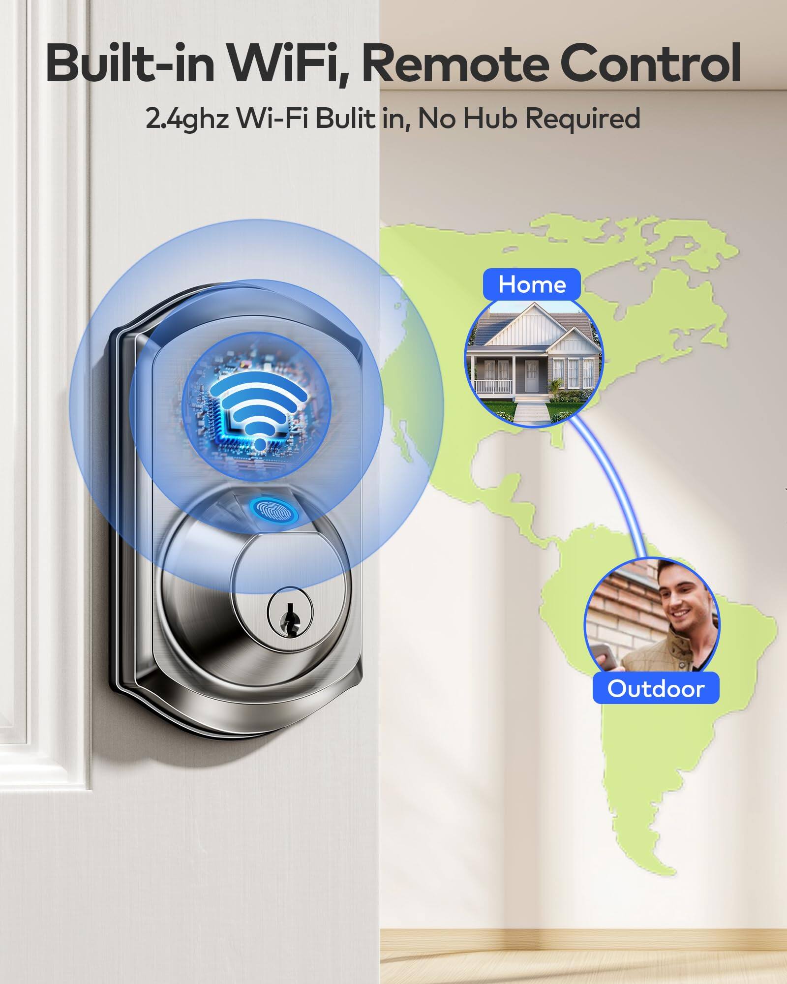 Built-in WiFi, Remote Control  
2.4ghz Wi-Fi Built in, No Hub Required  

Home  
Outdoor